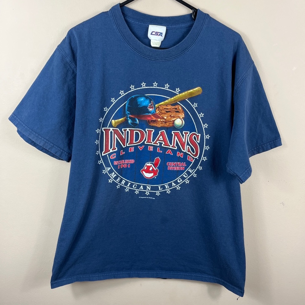 Vtg Cleveland Indians CSA tshirt 2006 adult size large Chief Wahoo